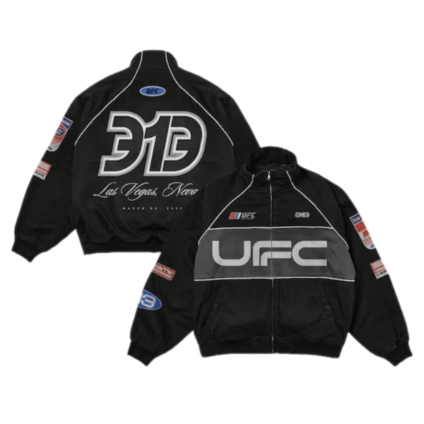 Black UFC 313 Asphalt Full-Zip Jacket