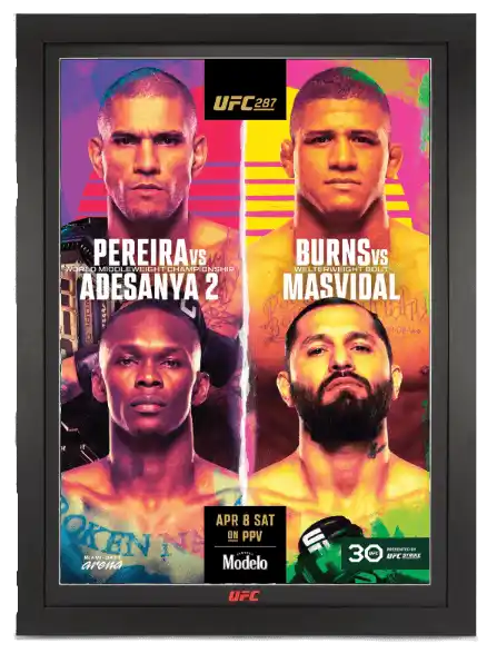 UFC 287: Pereira Vs Adesanya 2 Autographed Event Poster