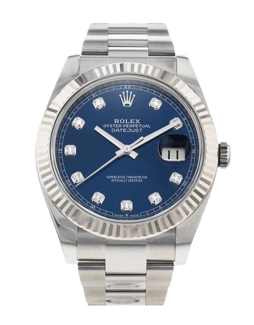 Rolex Datejust Blue Diamond Dial - 41mm, Steel and White Gold (2020)