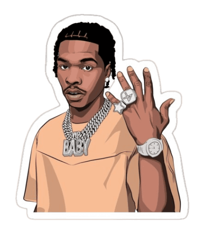 Lil Baby Flexing Sticker