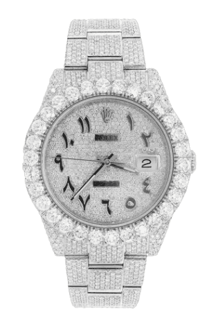 Rolex Datejust - 41mm, Steel (Fully Iced Out)