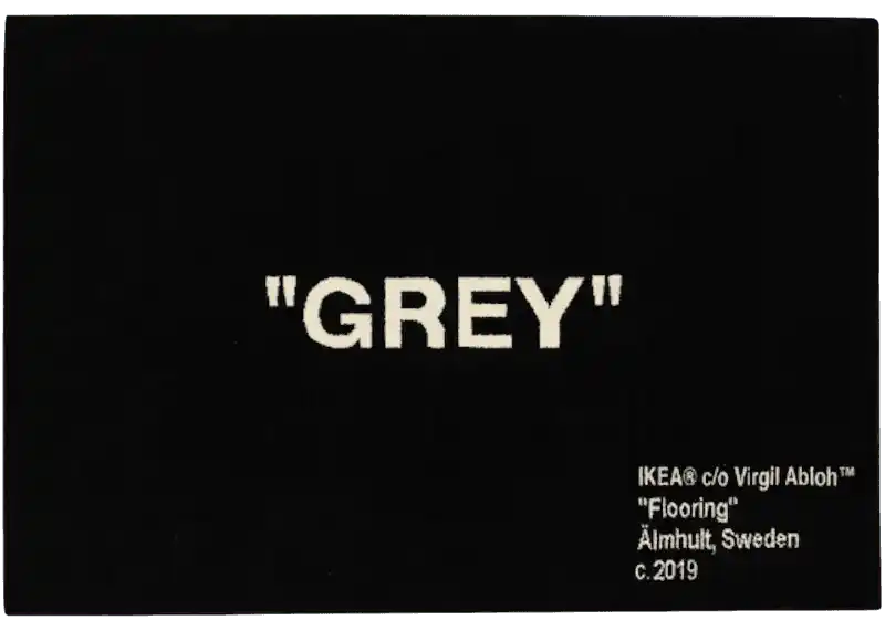 Virgil Abloh x IKEA "GREY" Rug 195x133 CM - Black