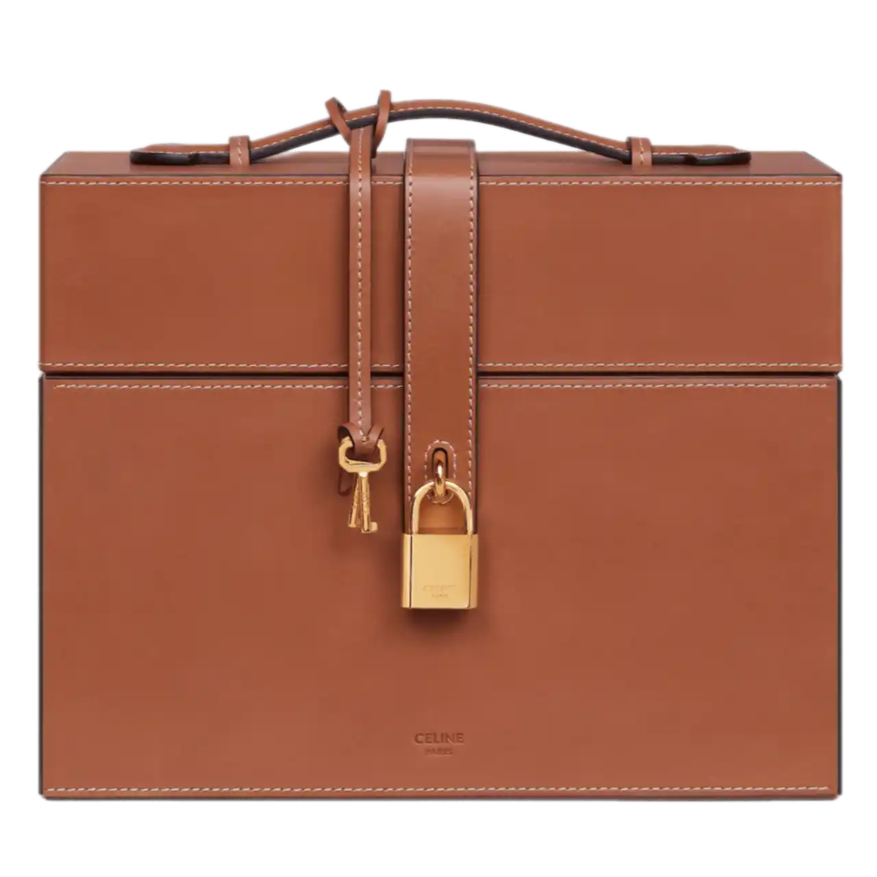 Celine Case 3 Perfumes In Natural Calfskin - Tan