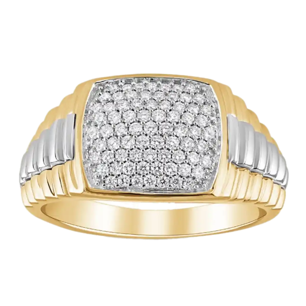 9ct Yellow Gold 0.50ct Presidential Link Diamond Ring