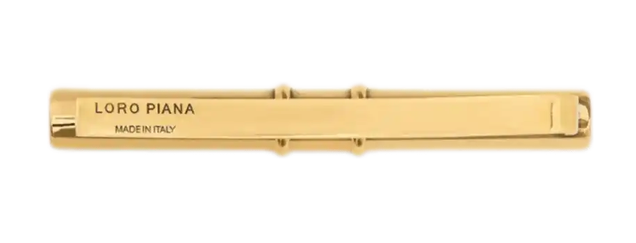 Loro Piana Toggle Tie Clip - Antique Gold