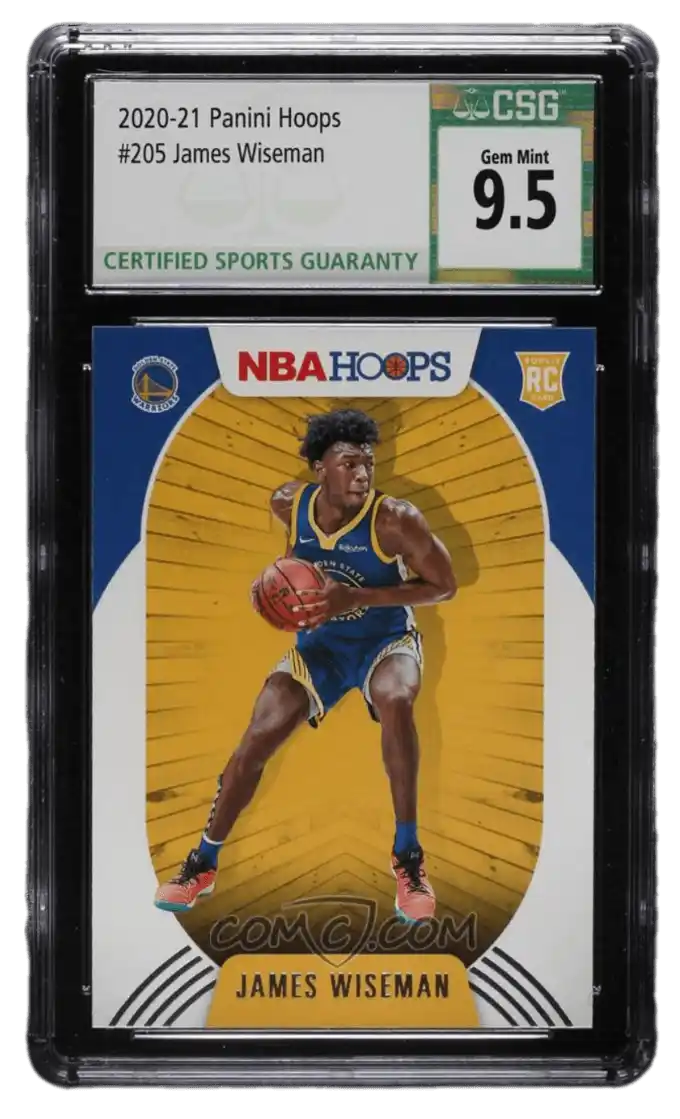 2020-21 Panini NBA Hoops - #205 - James Wiseman CSG 9.5