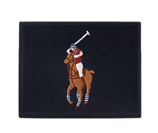 Polo Ralph Lauren Big Pony Leather Card Case - Navy/Multi Pony