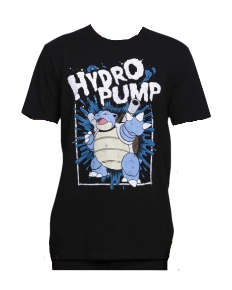 Blastoise Pokémon Greatest Hits Black Relaxed Fit Crew Neck T-Shirt - Adult