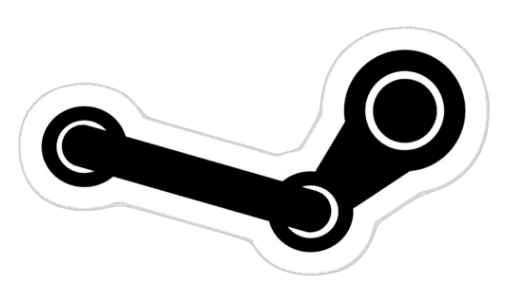 Steam Black Logo Sticker