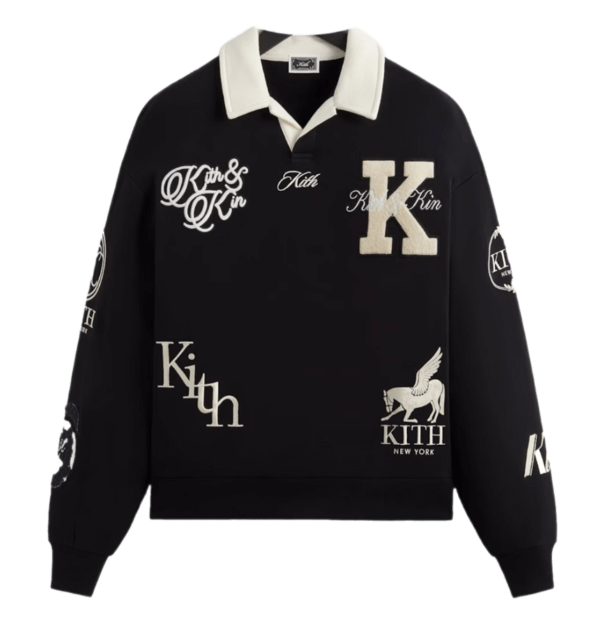 Kith Nelson Collared Pullover - Black