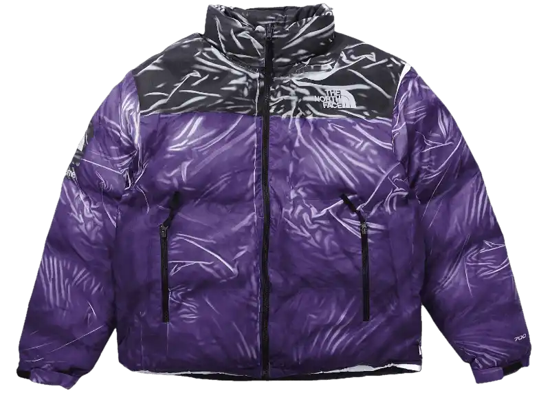 Supreme The North Face Printed Nuptse Trompe L'oeil Jacket - Purple