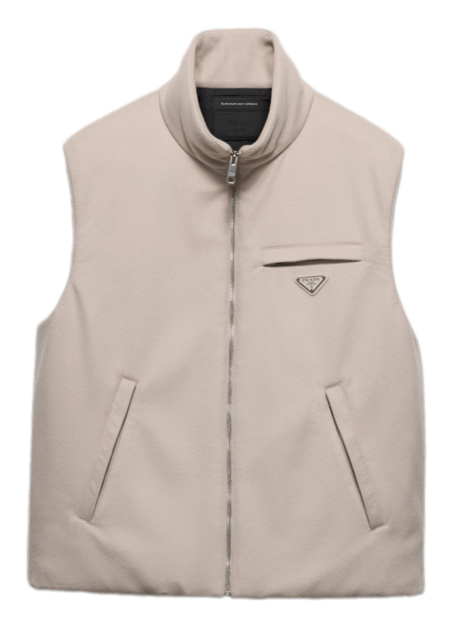 Prada Cashmere Down Vest - Albino White