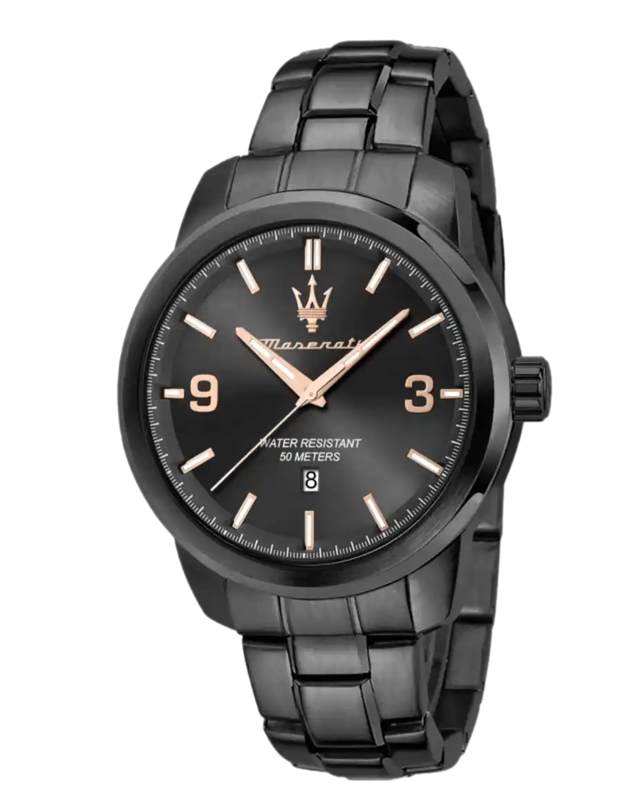 Maserati Successo 3H Grey Dial - 44mm, Steel