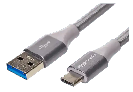 Amazon Basics Double Braided Nylon USB-C to USB-A 3.1 Gen 2 Cable