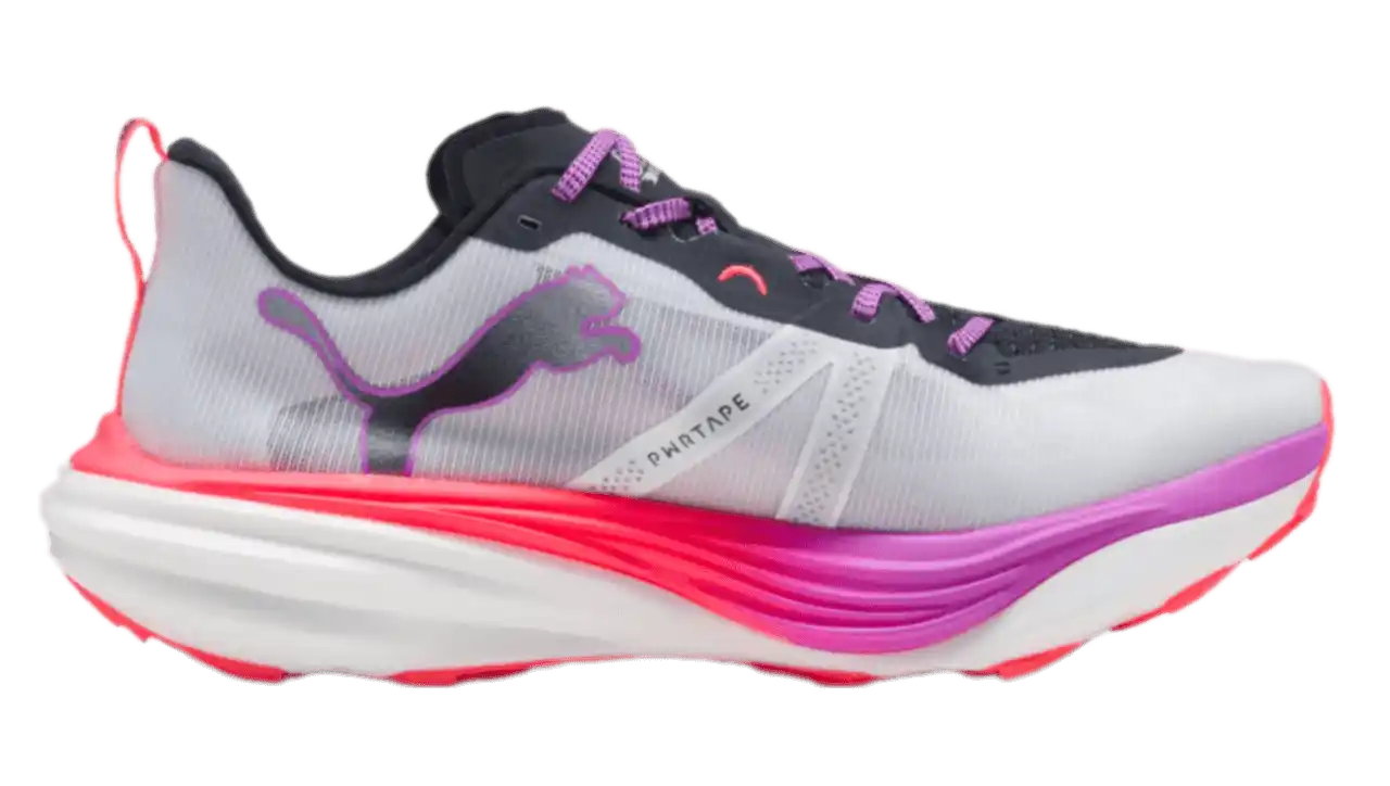 Puma SEASONS Deviate NITRO Elite Trail - White-Glowing Red-Pure Magenta