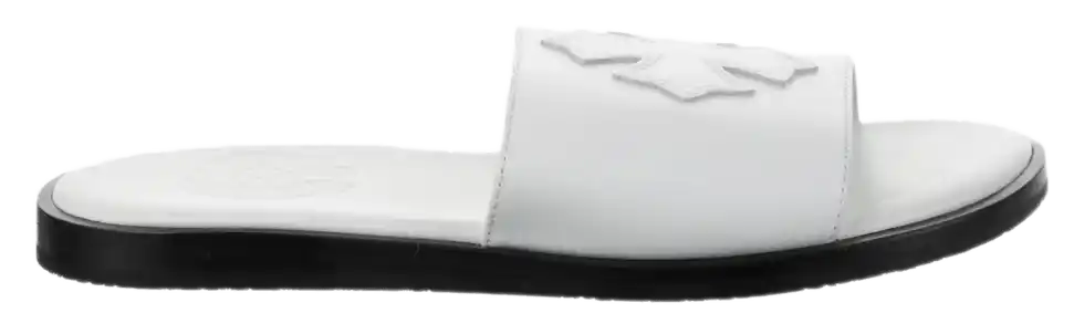 Chrome Hearts Leather Slides - White