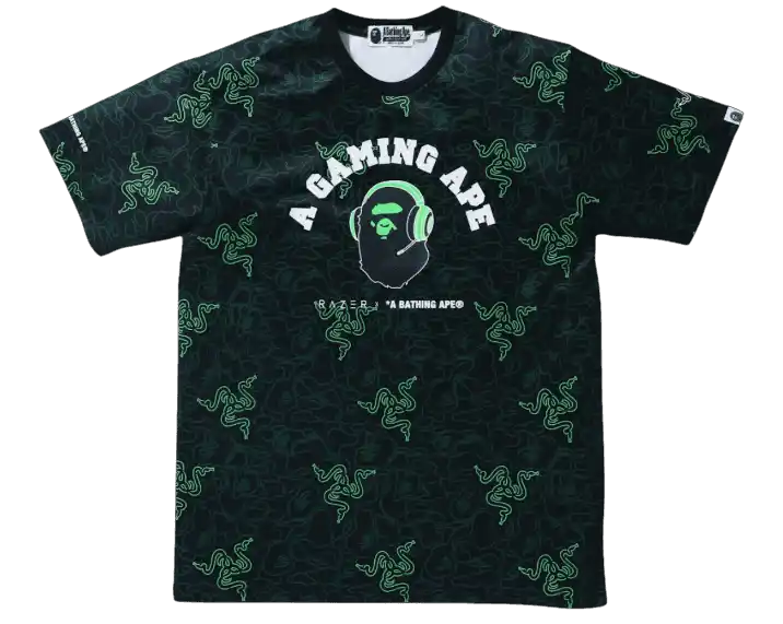 BAPE x Razer Neon Camo Team Tee - Green