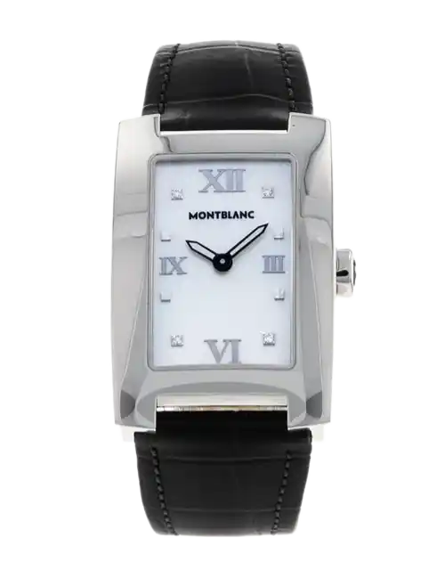 Montblanc Profile Steel Mother Of Pearl White Diamond Dial - 23mm, Steel (2006)