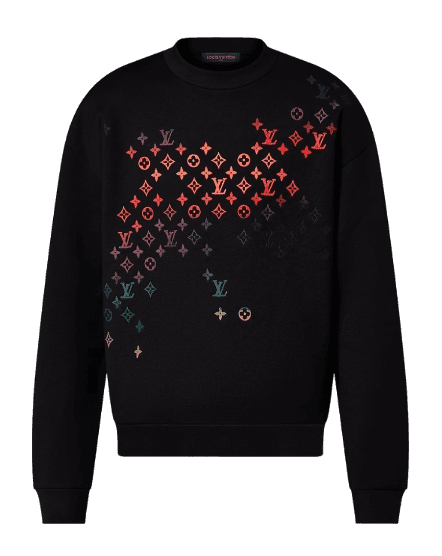 Louis Vuitton Embroidered Cotton Sweatshirt - Black