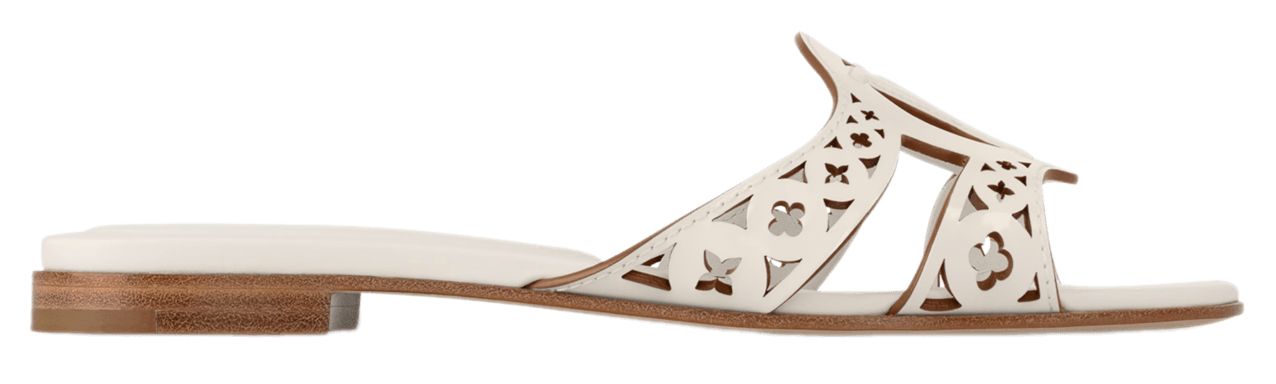 LV Isola Flat Mule - Ecru White