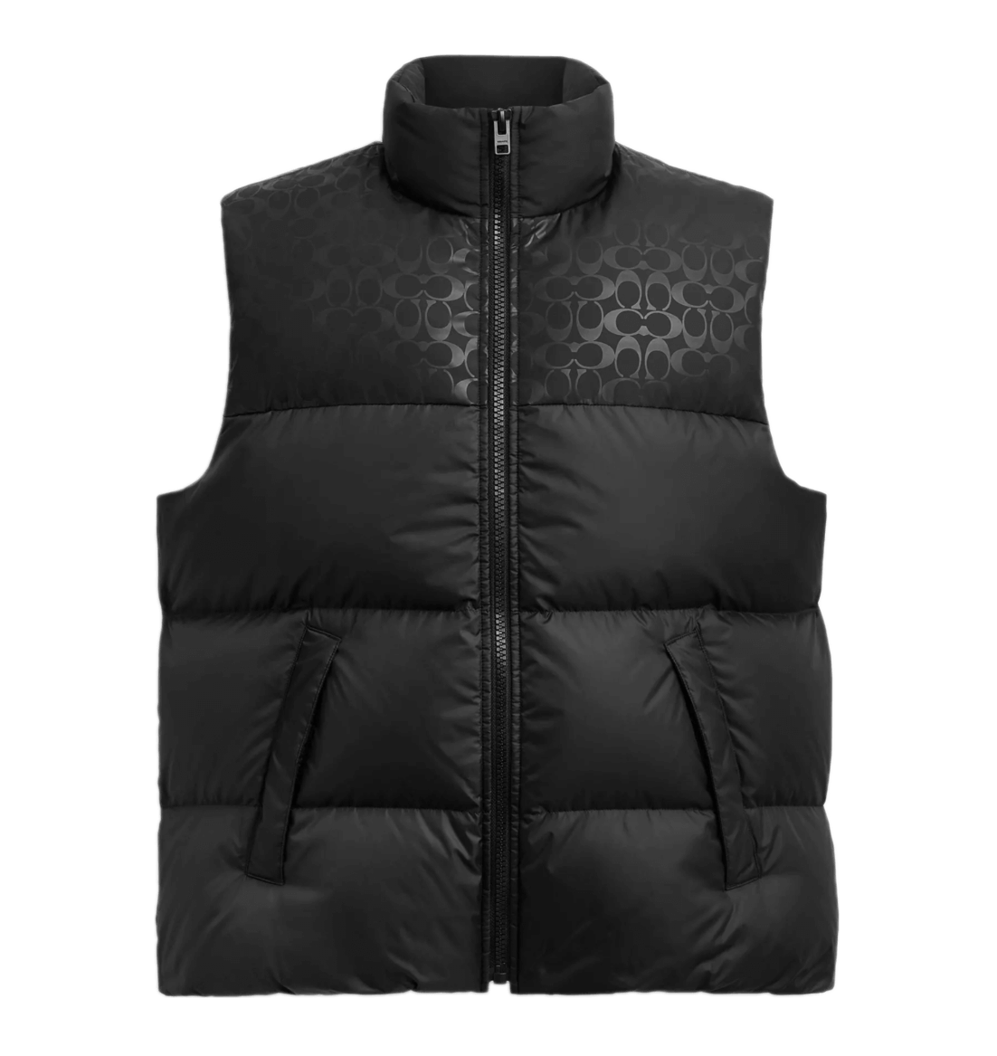 Coach Down Puffer Vest In Recycled Polyester - Black