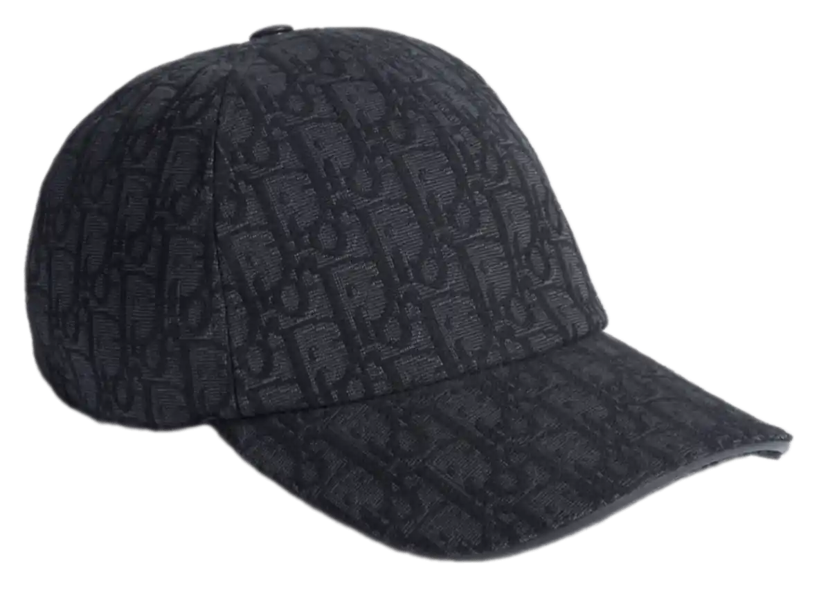 Dior Oblique Cap - Black Cotton Jacquard