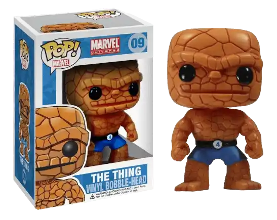 Funko Pop! Marvel Universe The Thing (Metallic) (Black Eyes) Bobble-Head Figure 09