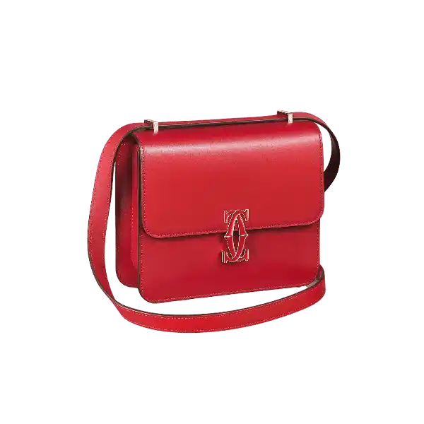 Cartier Mini Shoulder Bag, C De Cartier - Red