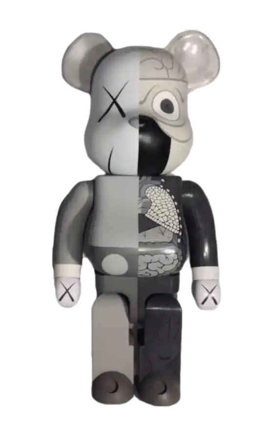 Bearbrick Kaws Dissected 1000% - Grey