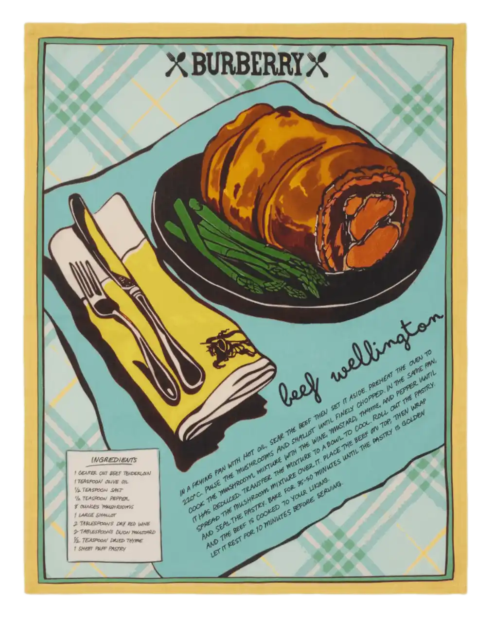 Burberry Recipe Tea Towel Set - Mint