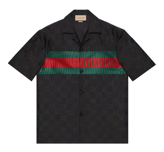 Gucci GG Nylon Jacquard Shirt - Black