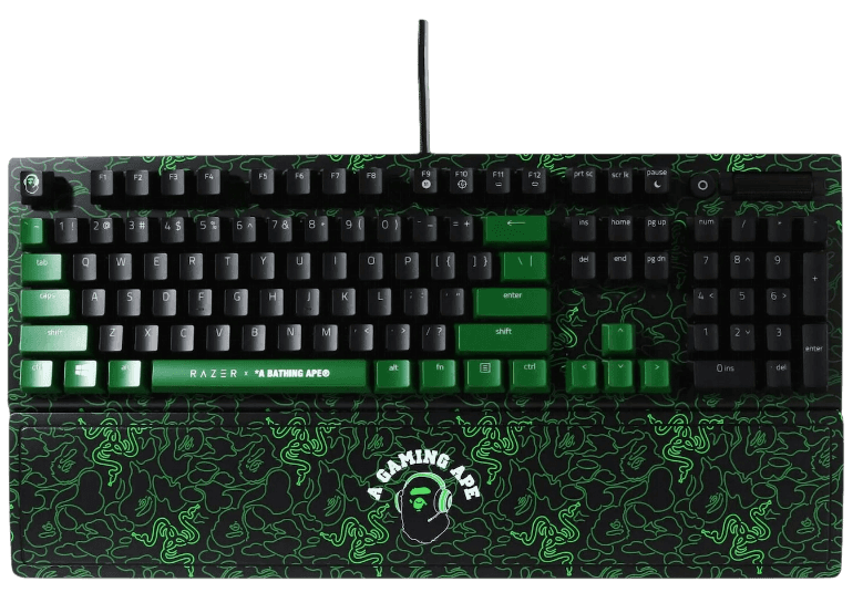 Razer x BAPE Neon Camo BlackWidow V3 Green Keyboard (US)