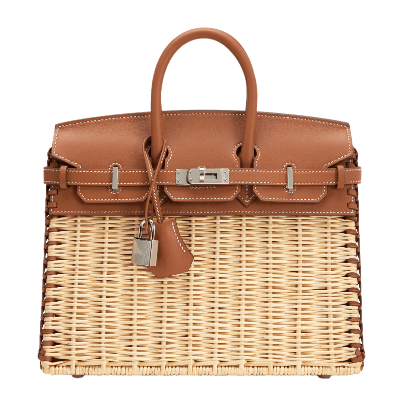 Hermès Gold Swift and Naturel Osier Wicker Picnic Birkin 25 Palladium Hardware, 2024