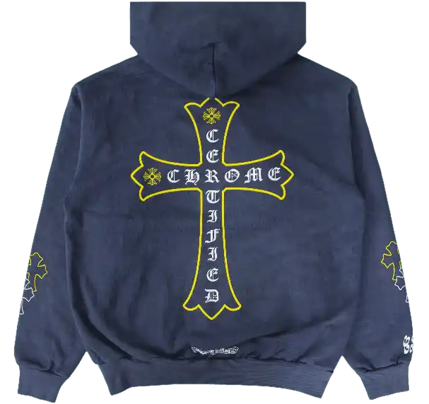 Chrome Hearts x Drake Certified Chrome Hand Dyed Hoodie - Washed Blue (Miami Exclusive)