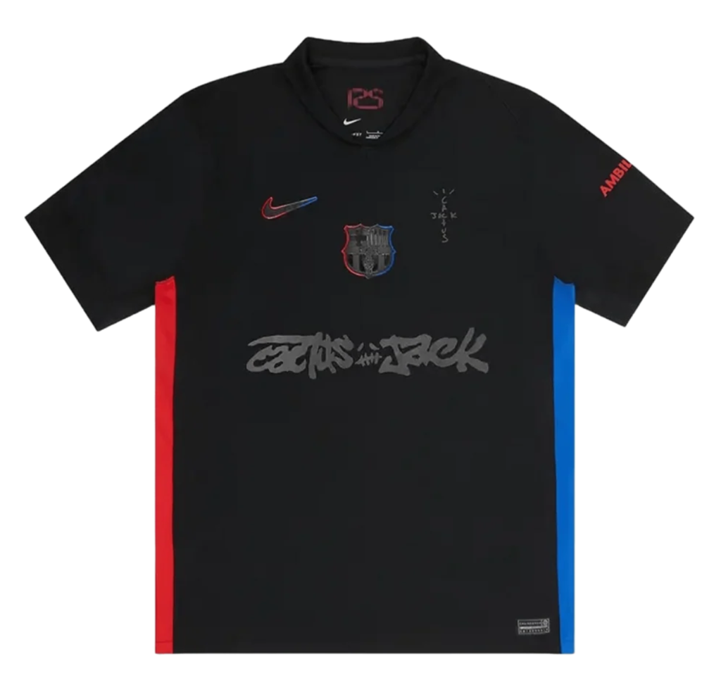 Travis Scott x FC Barcelona 2024/25 Match Away Cactus Jack Jersey - Black