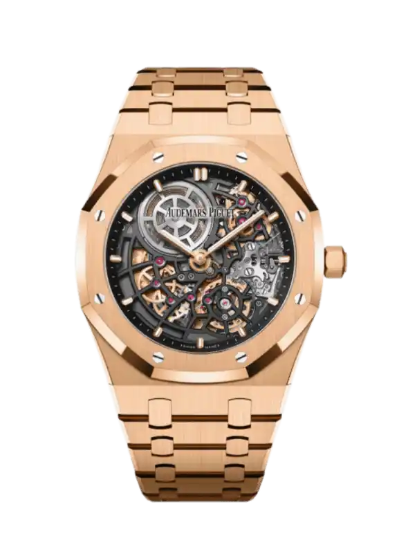 Audemars Piguet Royal Oak Jumbo Extra-Thin Skeleton ’50th Anniversary’ - 39mm, 18ct Rose Gold