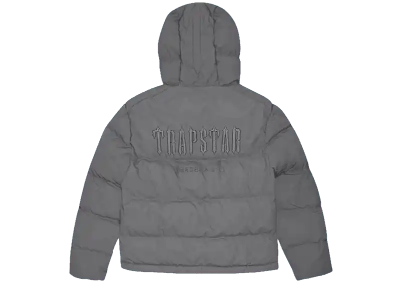 Trapstar Decoded 2.0 Hooded Puffer Jacket - Grey