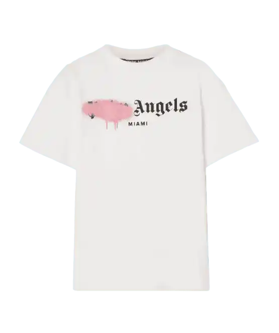 Palm Angels Miami Sprayed T-Shirt - White Pink
