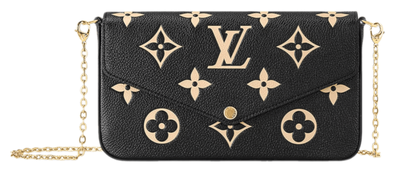 Louis Vuitton Félicie Pochette Bag - Black/Beige