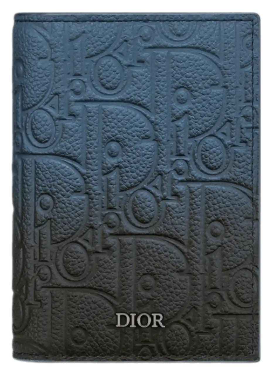 Dior Vertical Bifold Card Holder - Blue-Black Gradient Dior Gravity Leather