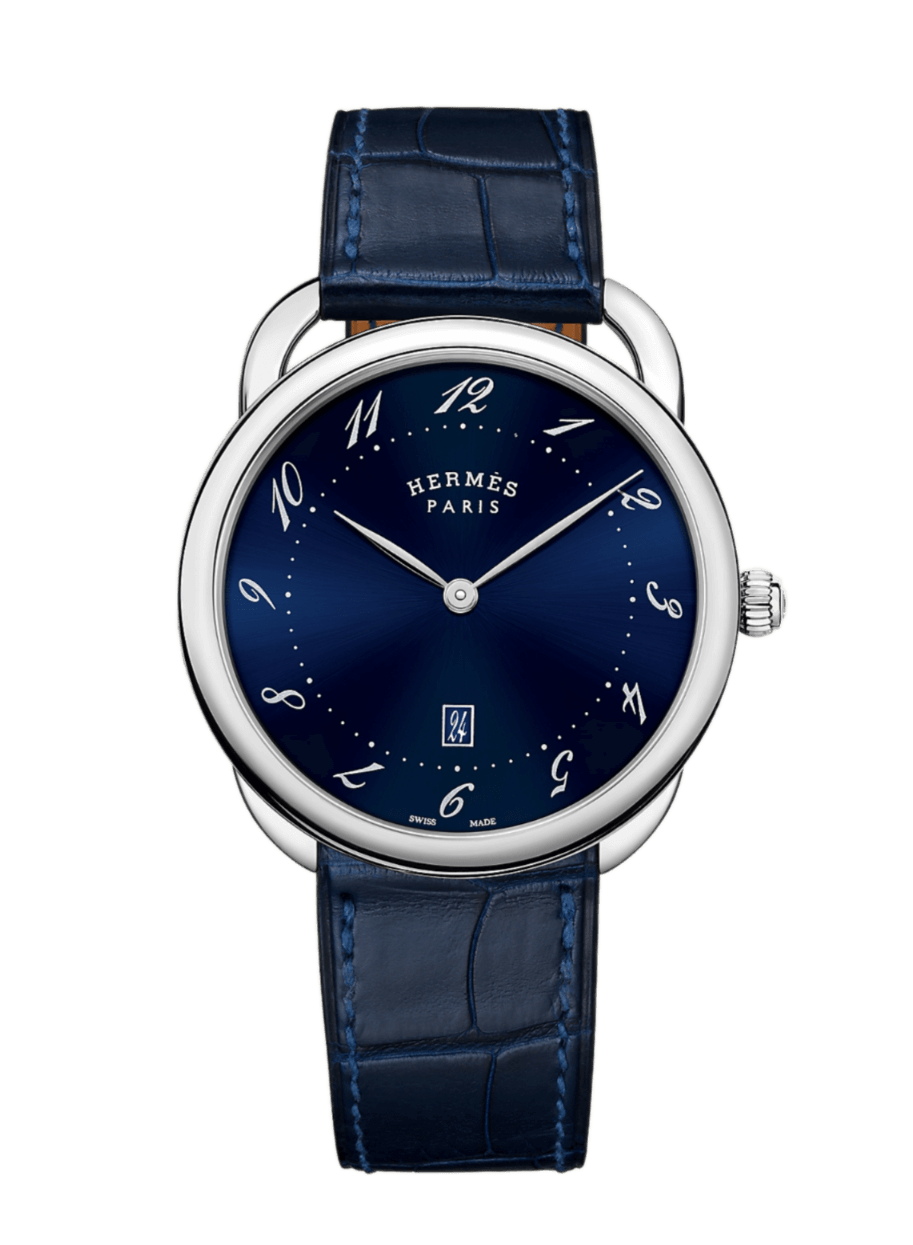 Hermès Arceau Watch Blue-lacquered Dial - 40mm, Steel
