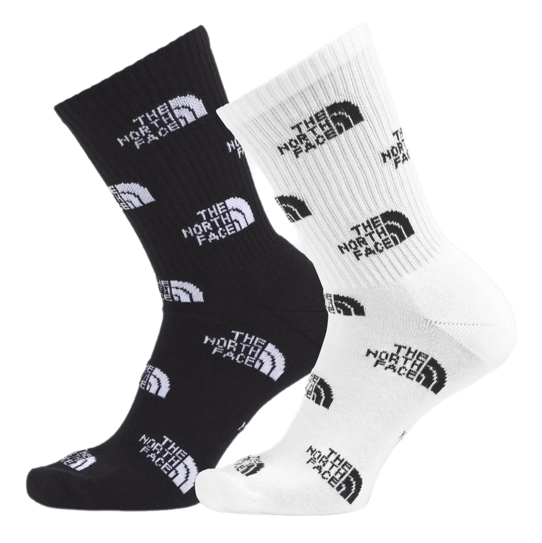 The North Face Everyday Crew Socks Logo - Black/White