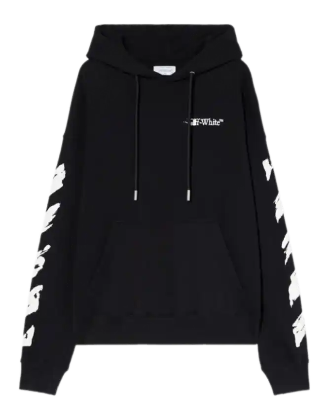 Off-White Ink Arrow Skate Hoodie - Black/White
