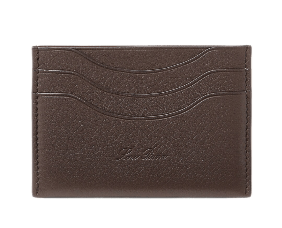 Loro Piana Extra Card Holder - Dark Chocolate Licorice