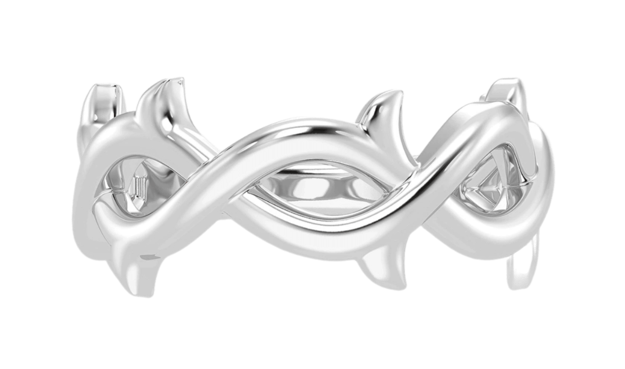 Thorn Ring 14k Solid White Gold
