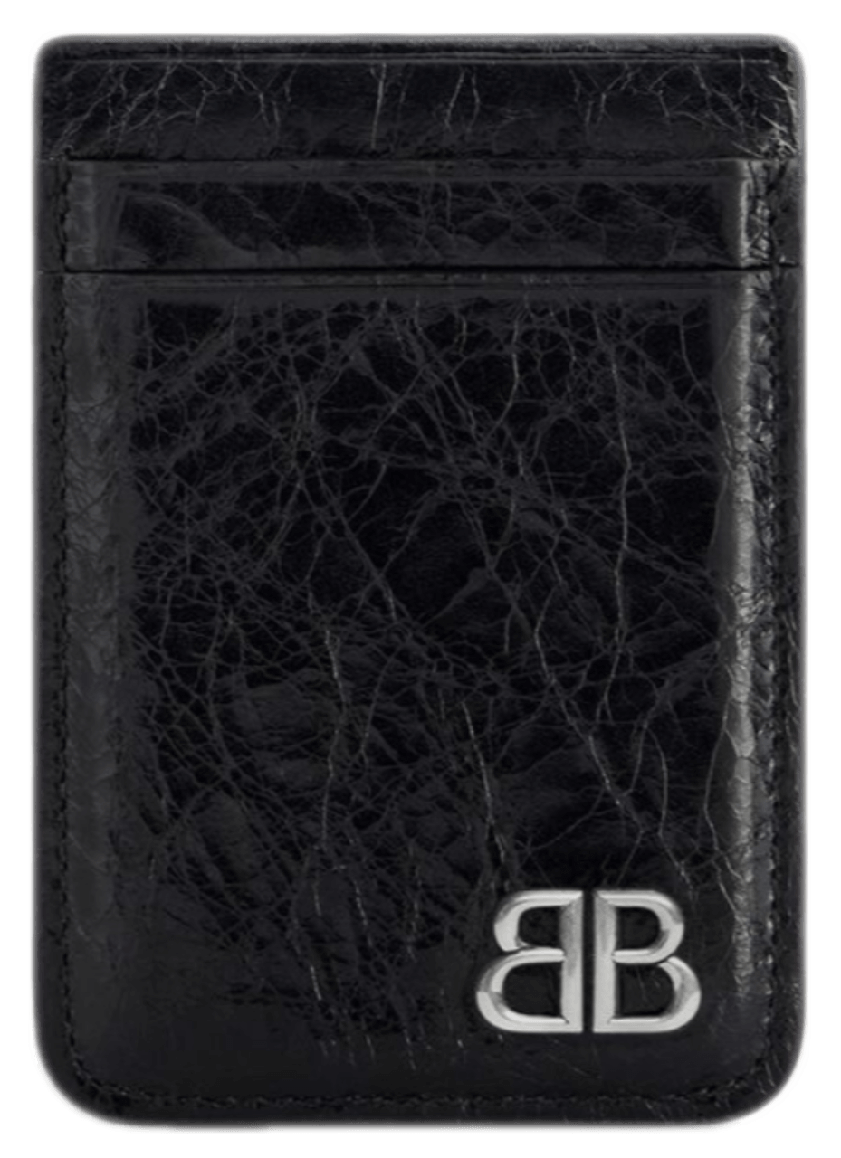 Balenciaga Monaco Magnet Card Holder - Black