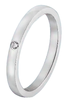 Ballerine Wedding Band - Platinum
