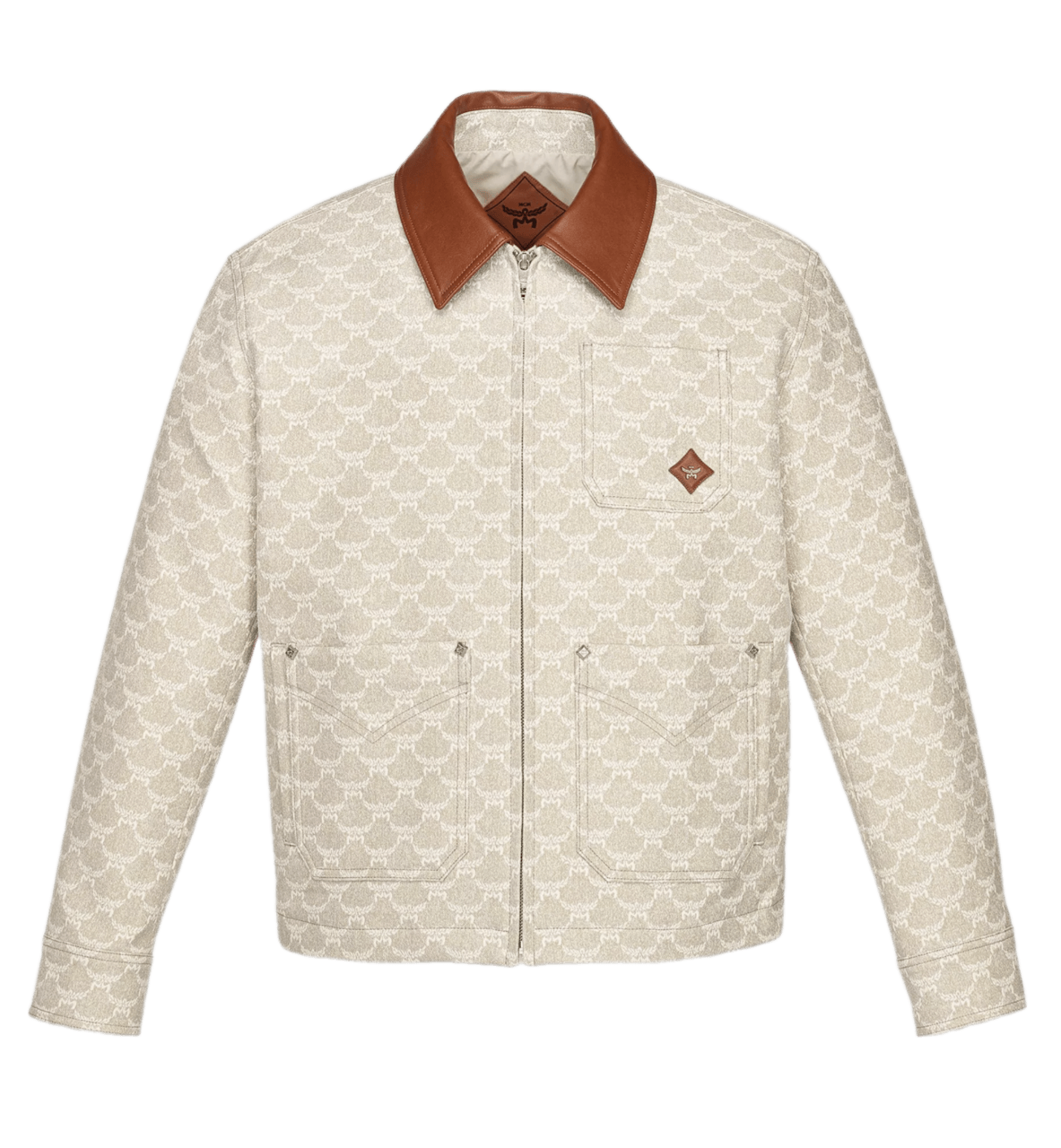 MCM Lauretos Jacket in Denim Jacquard - Beige