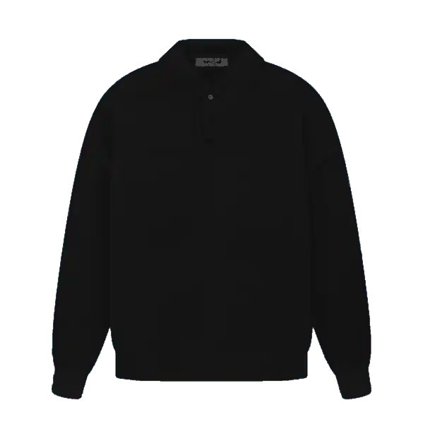 Essentials Knit Polo - Black