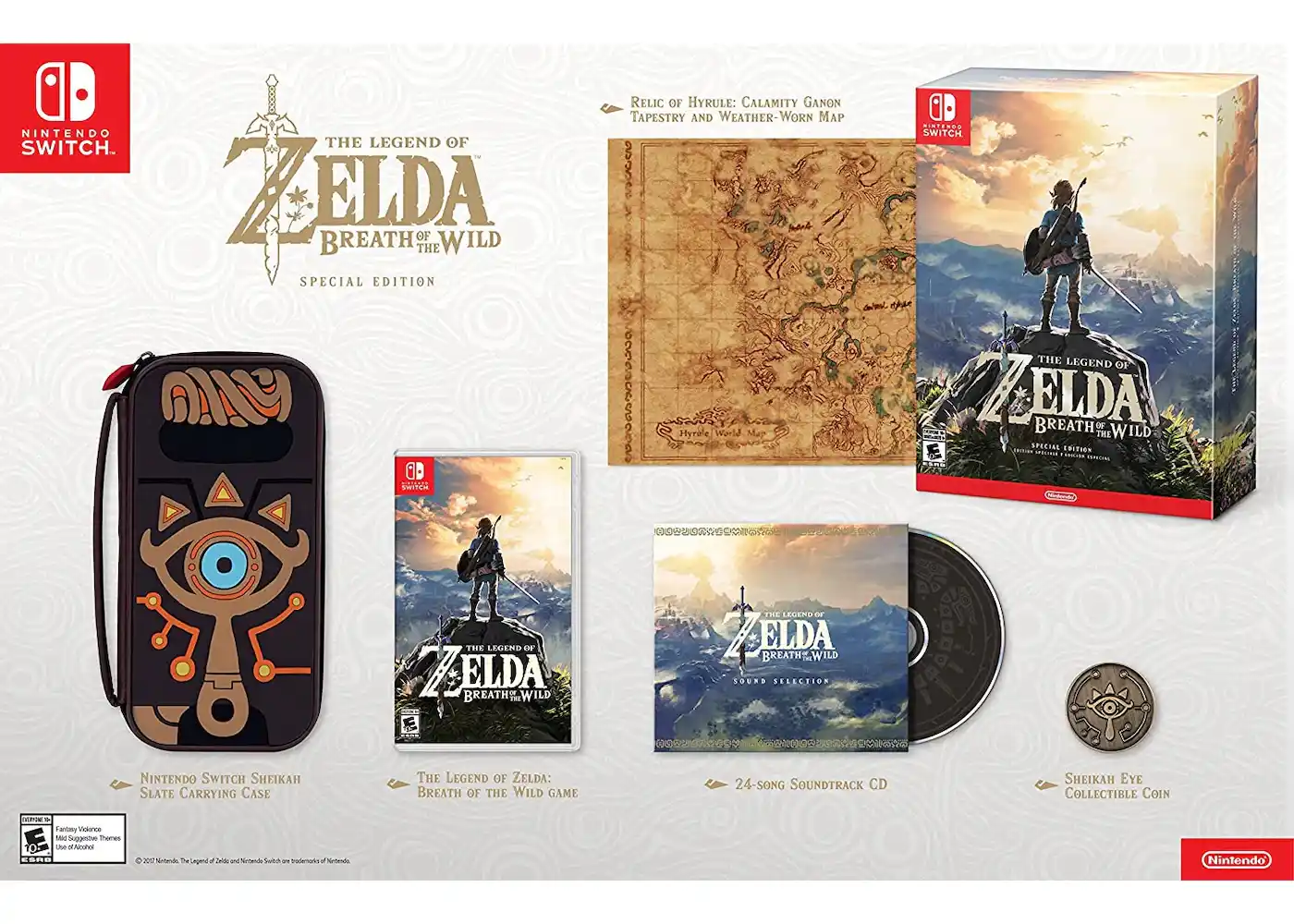 Nintendo Switch The Legend of Zelda: Breath of the Wild Special Edition Video Game Bundle